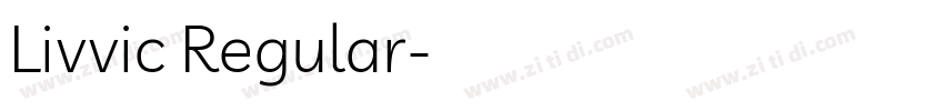 Livvic Regular字体转换